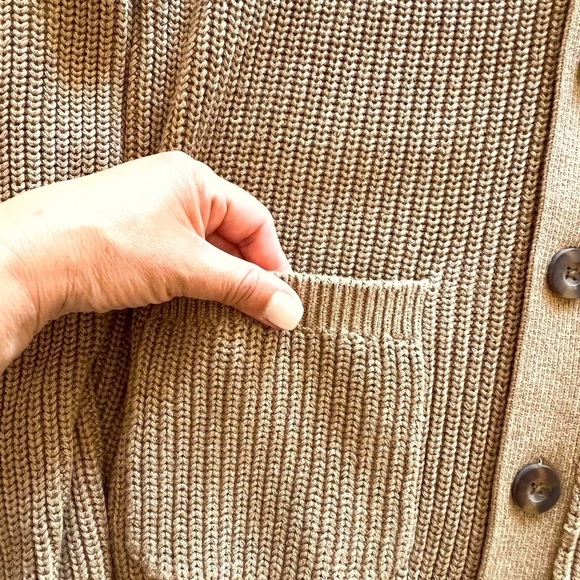 Old Navy Tan Cardigan Sweater Classic Knit - Picture 8 of 10